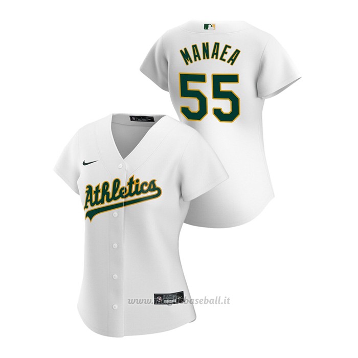 Maglia Baseball Donna Oakland Athletics Sean Manaea 2020 Replica Primera Bianco